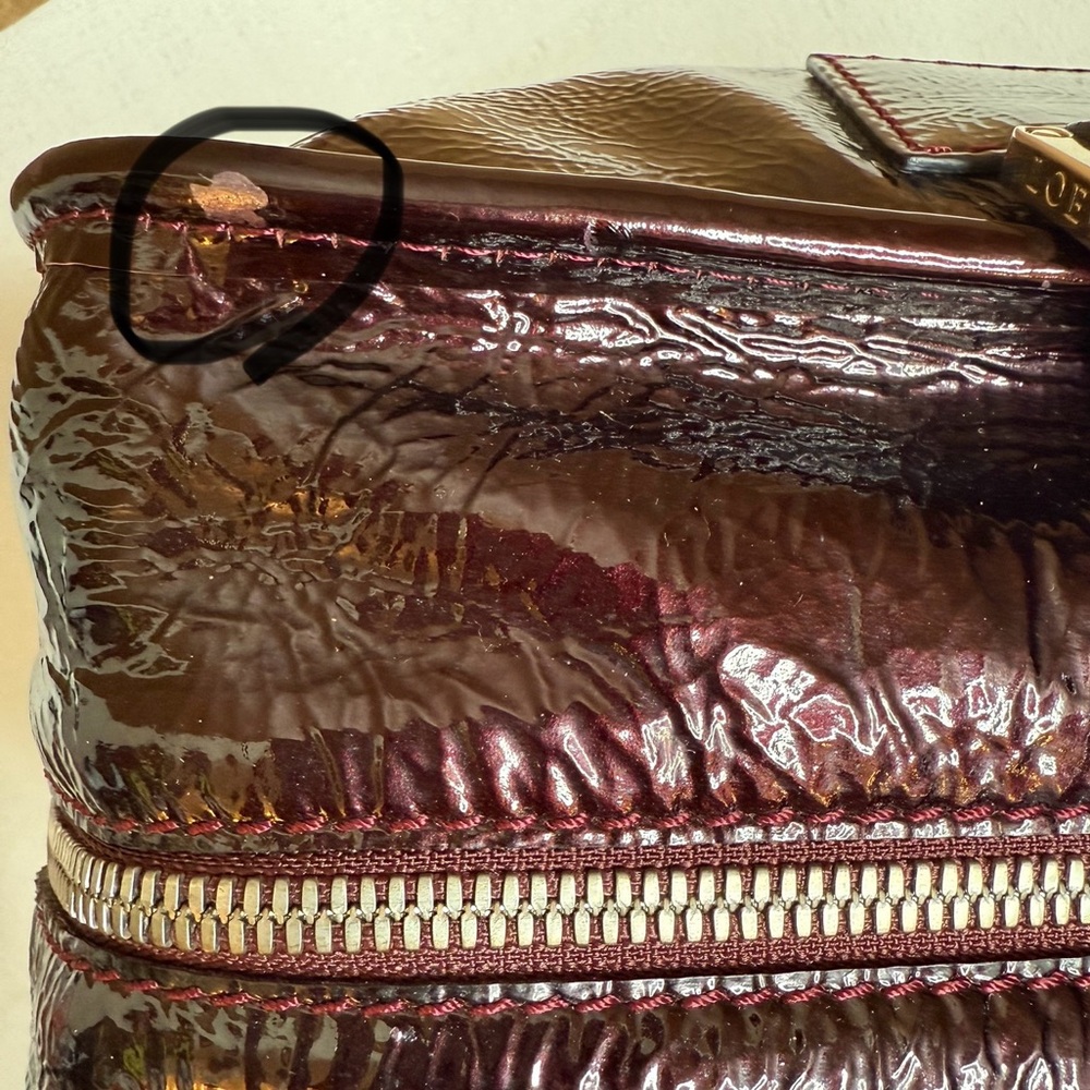 Loewe Burgundy Patent Leather Satchel Bag with Lock & Key - Picture 14 of 14
